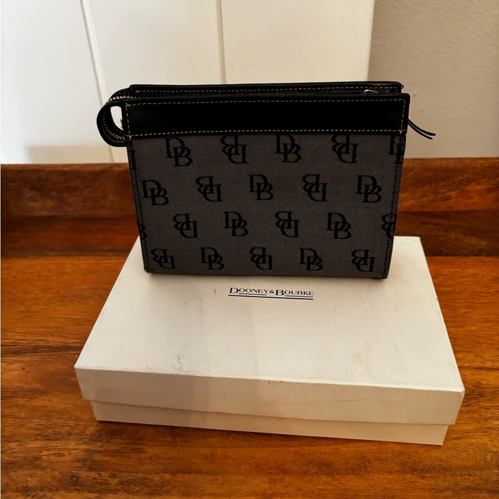 Dooney & Bourke Black Monogram Cosmetic Case